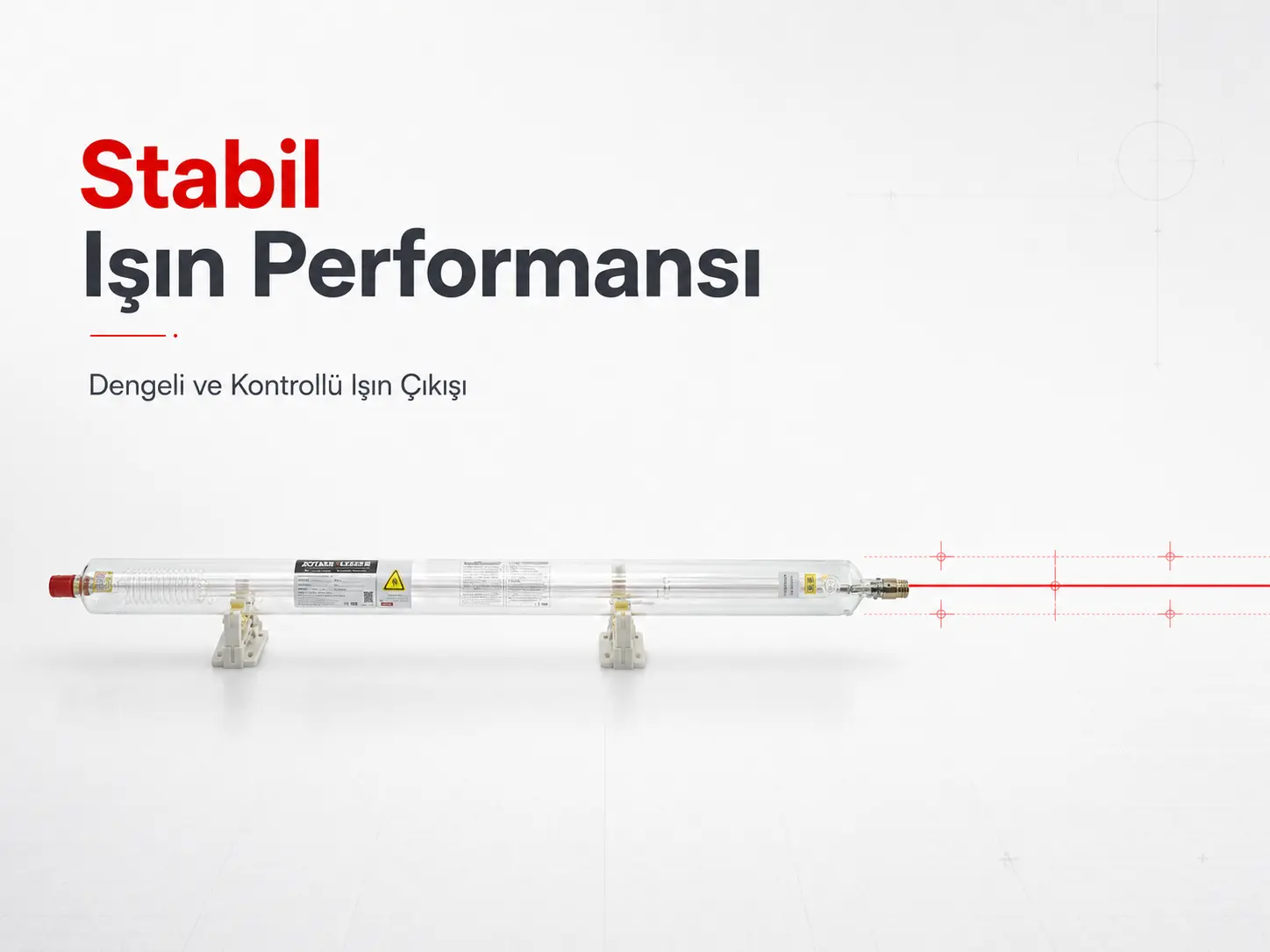 JOY CO₂ lazer tüp stabil ışın performansı görseli