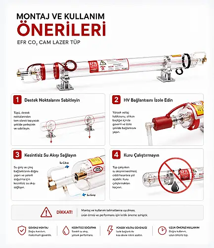 EFR CO2 Cam Lazer Tüp (Karbondioksit Lazer Tüp) - 6