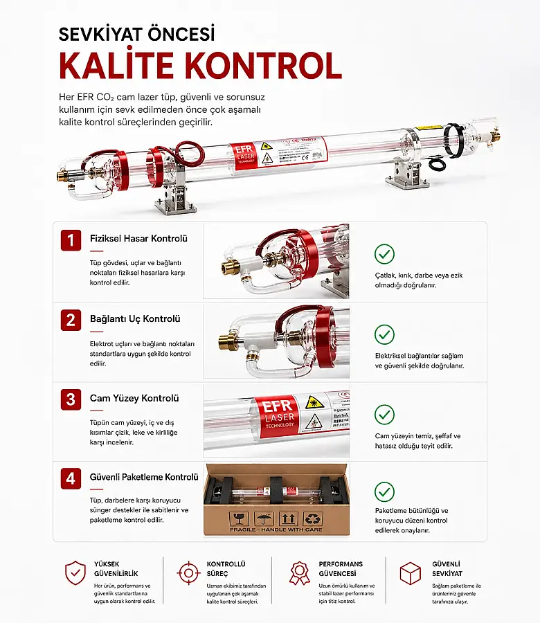 EFR CO2 Cam Lazer Tüp (Karbondioksit Lazer Tüp) - 8