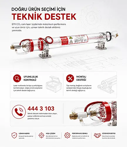 EFR CO2 Cam Lazer Tüp (Karbondioksit Lazer Tüp) - 9