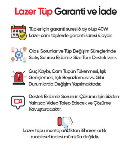 Hunst CO2 Cam Lazer Tüp (Karbondioksit Lazer Tüp) - 7