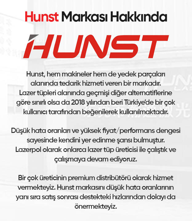 Hunst CO2 Cam Lazer Tüp (Karbondioksit Lazer Tüp) - 8