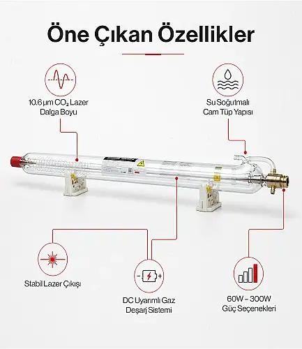 JOY CO2 Cam Lazer Tüp (Karbondioksit Lazer Tüp) - 2